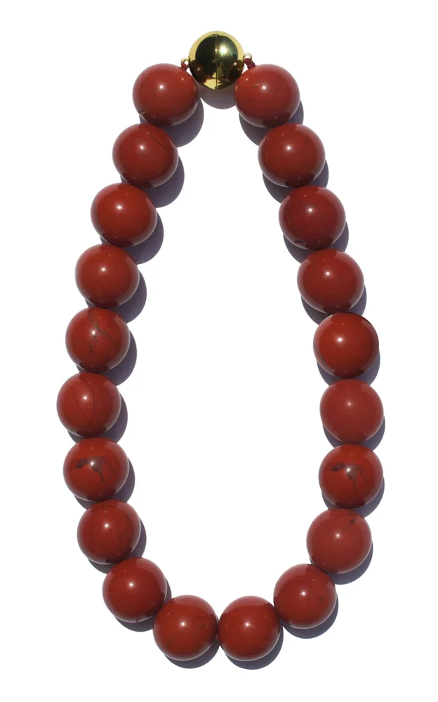 Gold-Plated Vermeil Poppy Jasper Choker Necklace