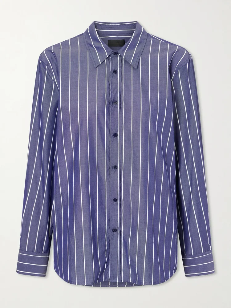 Raphael striped cotton-poplin shirt