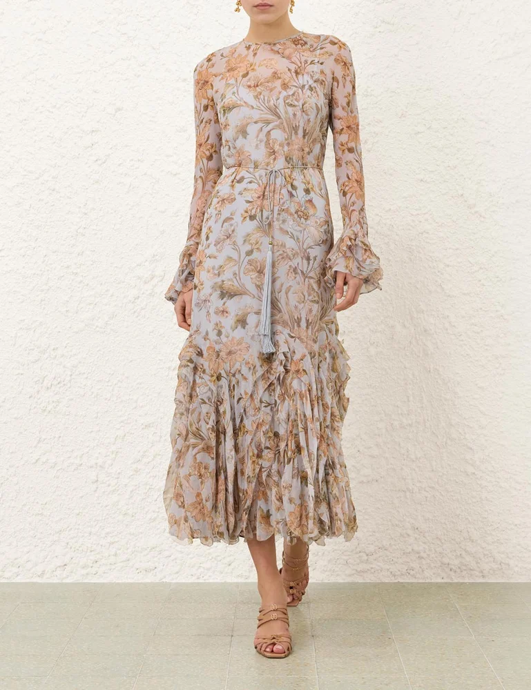 Ascent Cascading Midi Dress