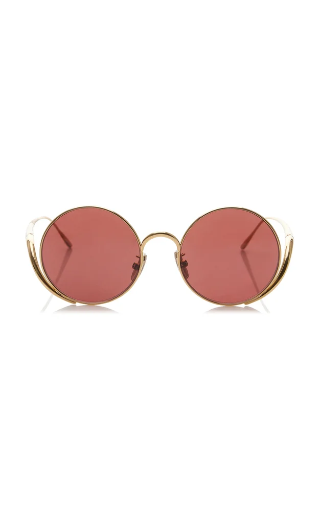 Island Round-Frame Metal Sunglasses