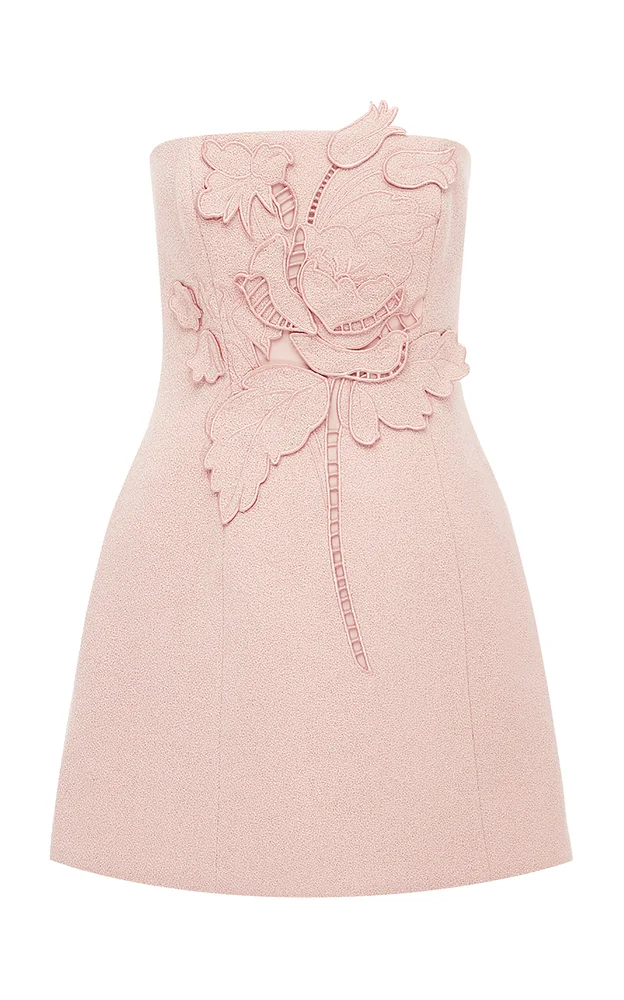 Roselle Applique Tweed Mini Dress