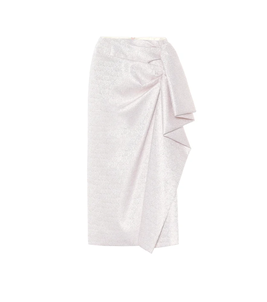 Metallic midi skirt