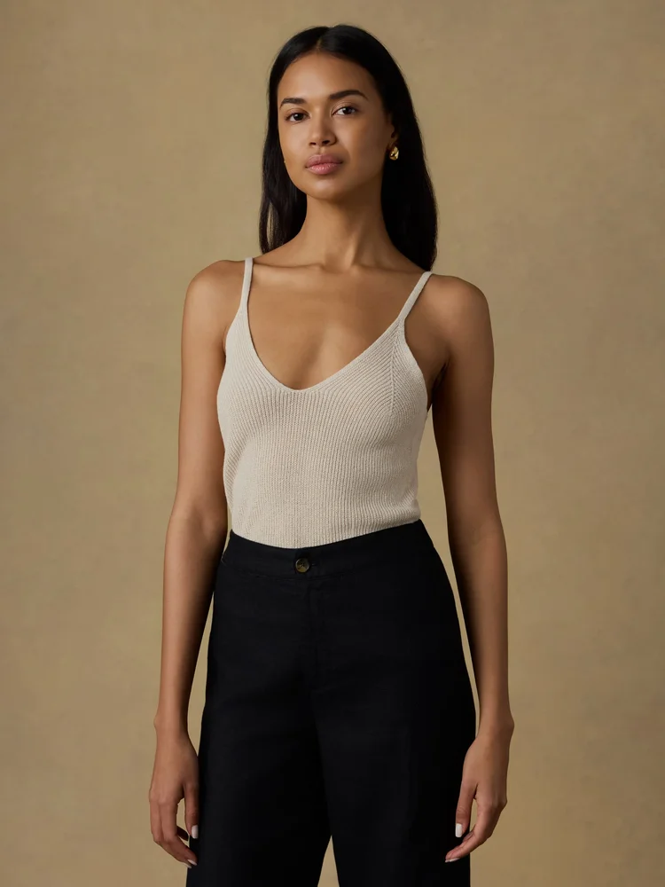 Miramar Linen Sweater Cami, Summer Sand