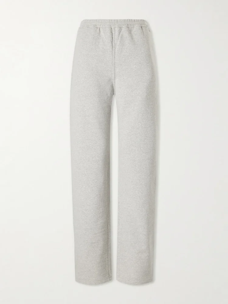 Cotton-jersey wide-leg sweatpants