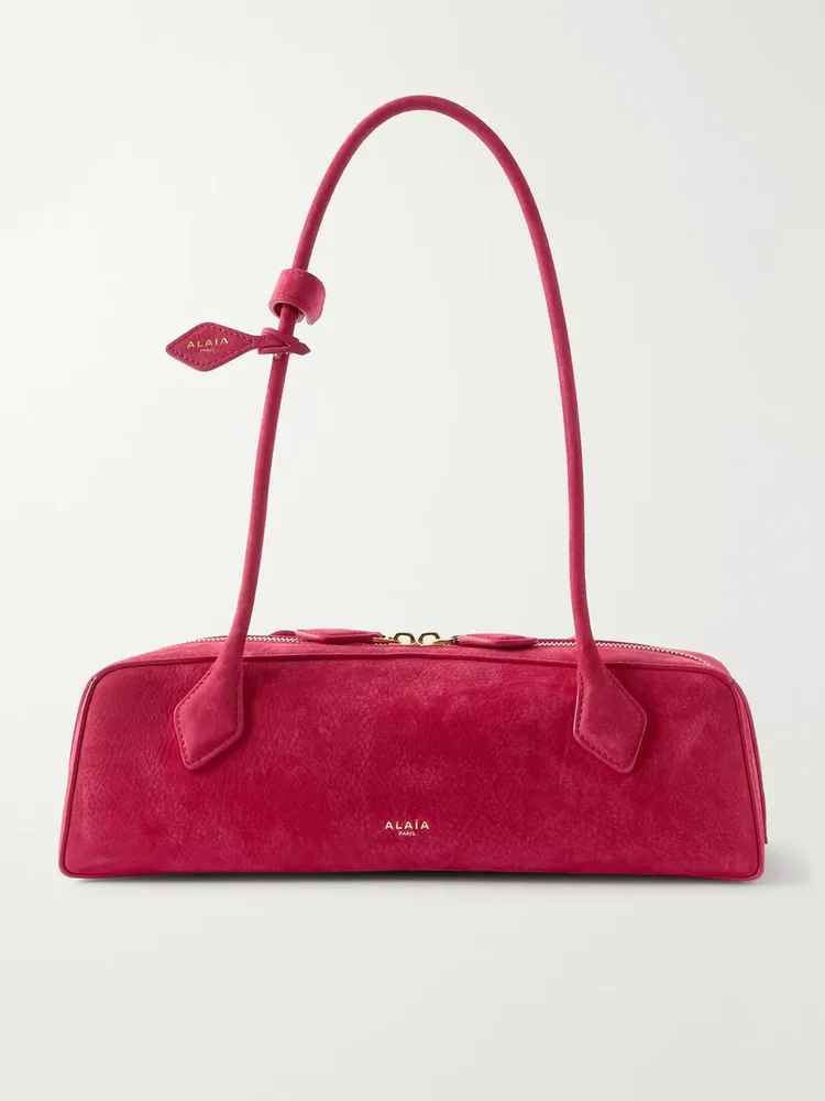 Le Teckel Medium Nubuck Shoulder Bag