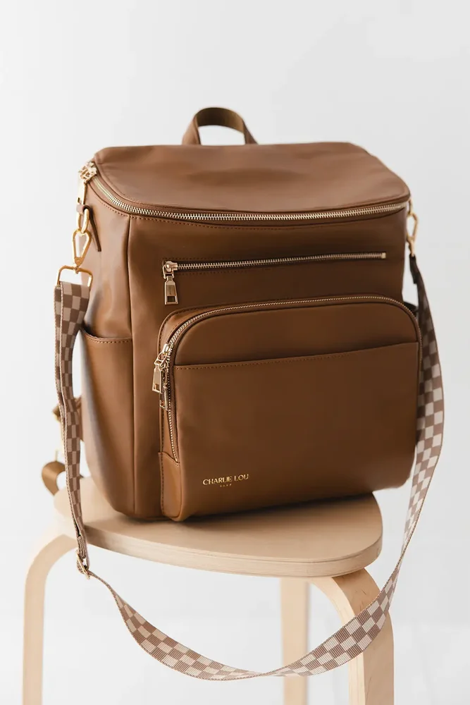 Vegan Leather Large Diaper Bag