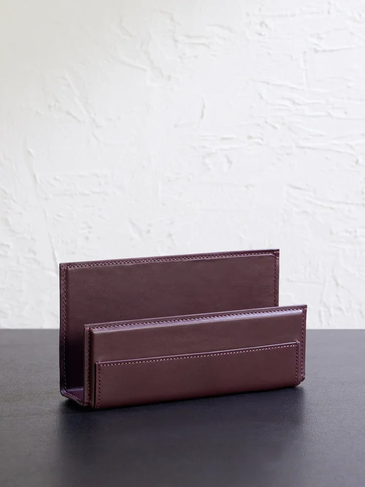 Brennan Leather Letter Rack Organiser
