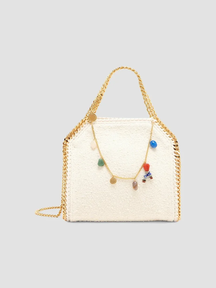 Falabella Mini Charm-Embellished Top Handle Bag