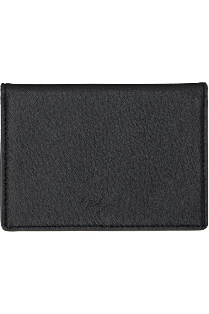 Black Leather Bifold Card Holder