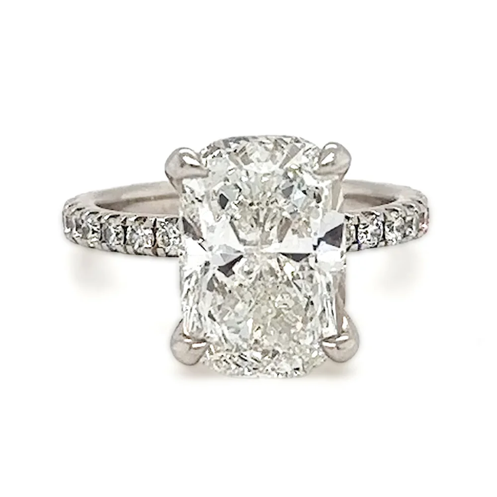 5 3/4 ct. tw. Elongated Cushion Engagement Ring Platinum