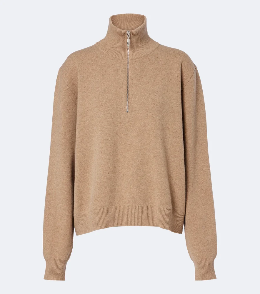 Wool-blend half-zip sweater
