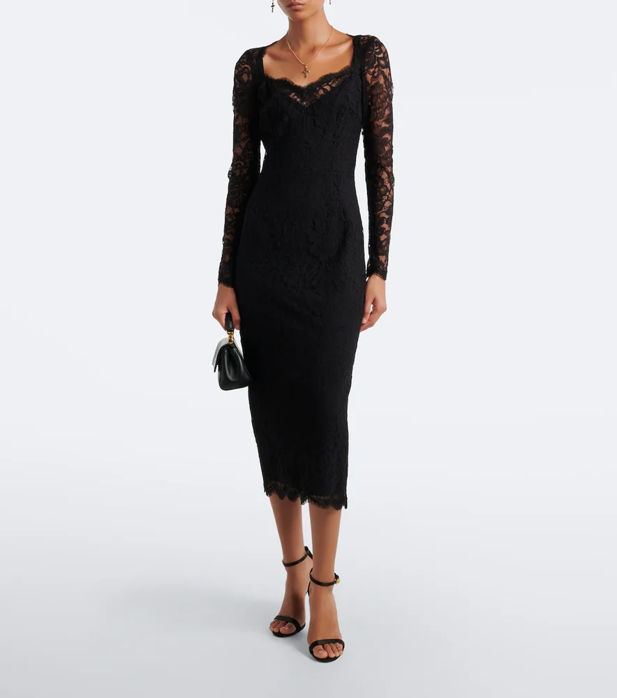 Lace midi dress
