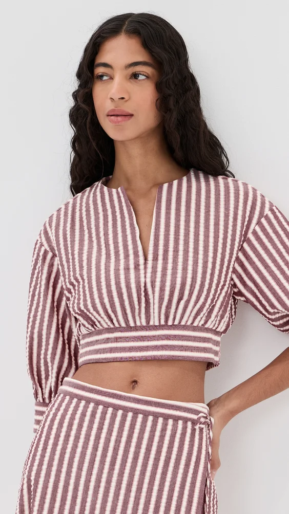 Noralie Long Sleeve Cropped Shirt