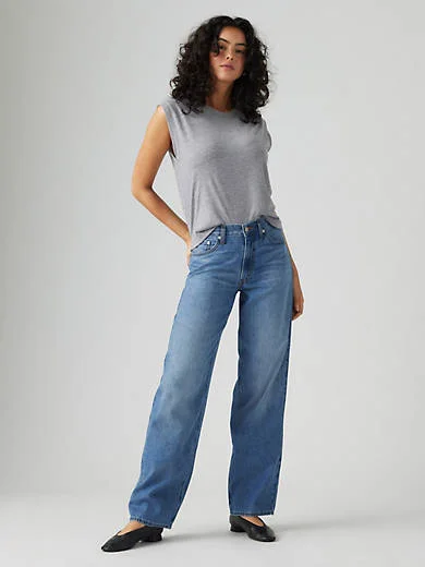 Denim Mid-Rise Women Baggy Jeans