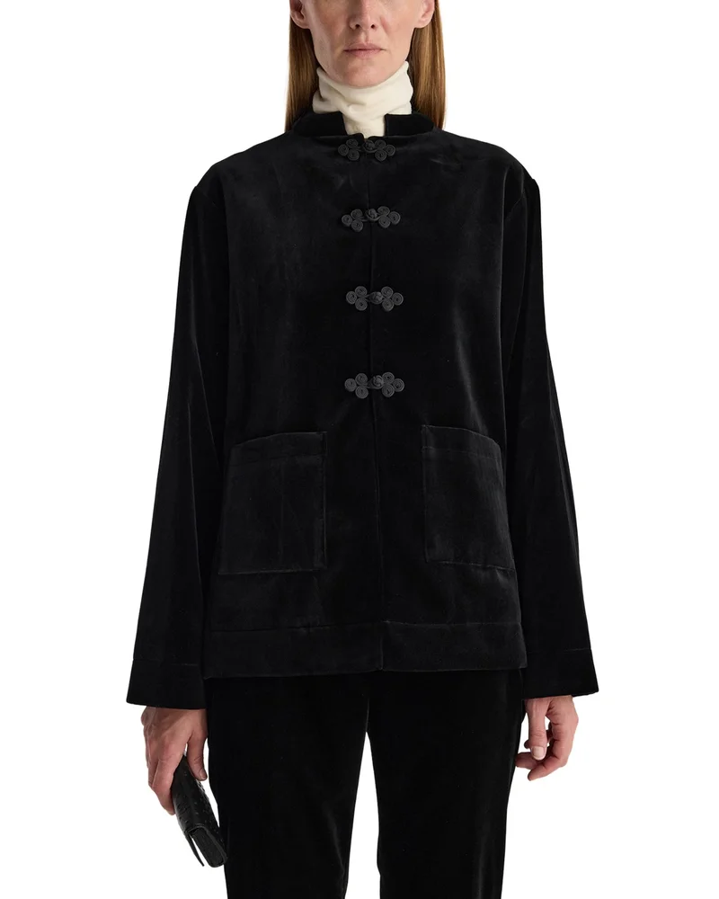 Cotton Velvet Pankou Closure Jacket