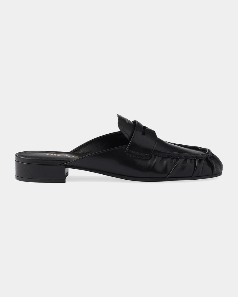 Leather Moc-Toe Mules