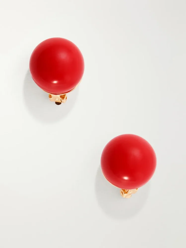 Resin and gold-tone earrings