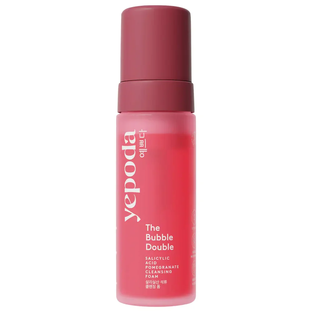 The Bubble Double - Korean Salicylic Acid Foam Cleanser with Pomegranate