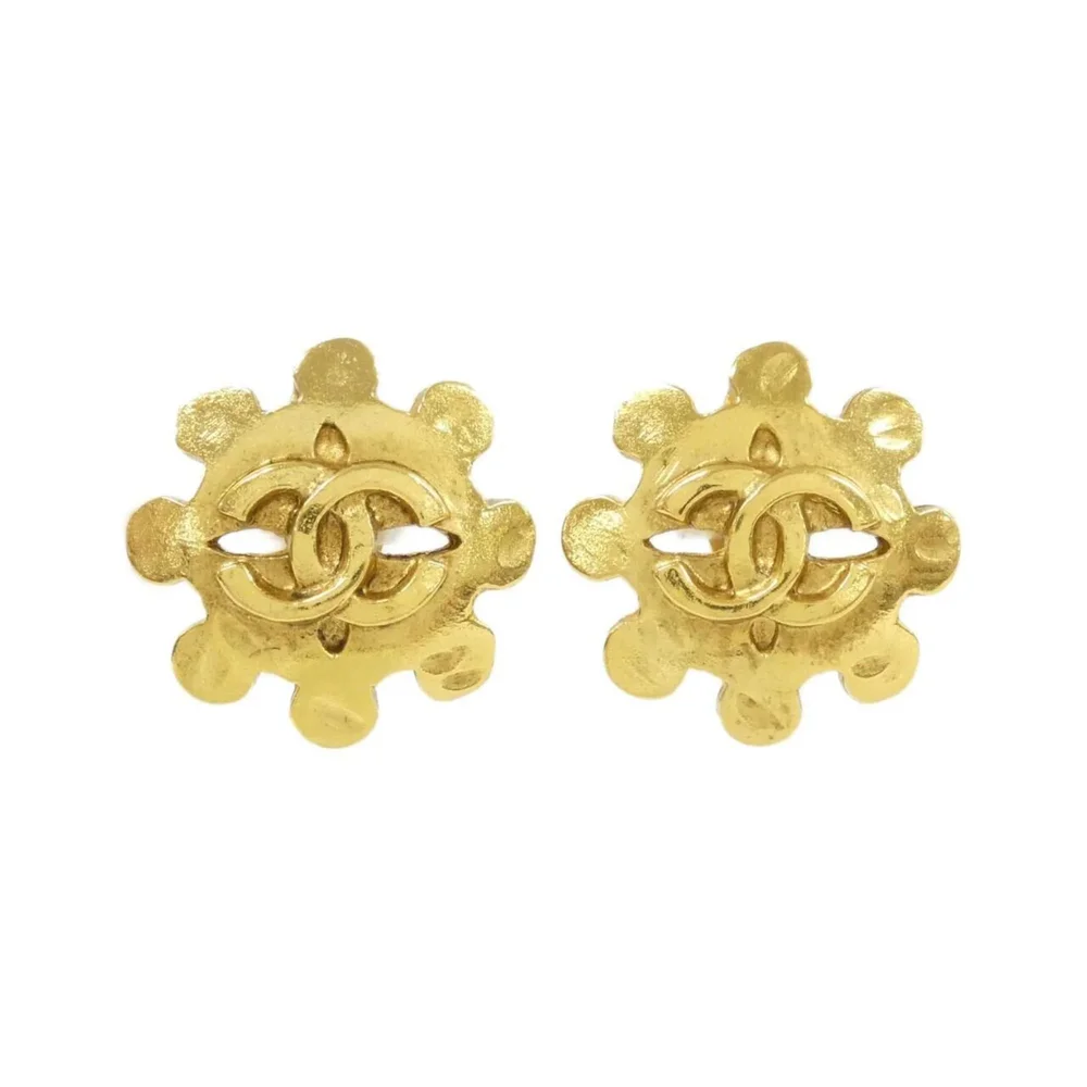chanel Earrings Gold-Tone Metal