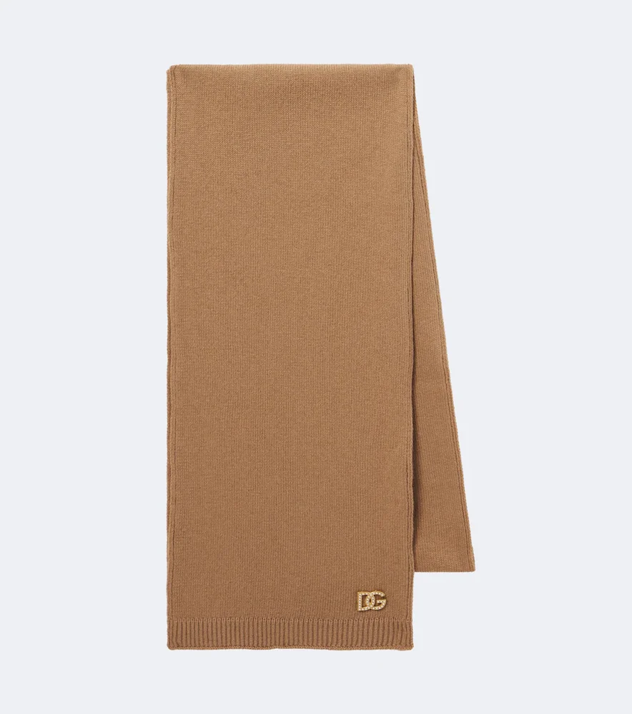 DG embellished virgin wool scarf