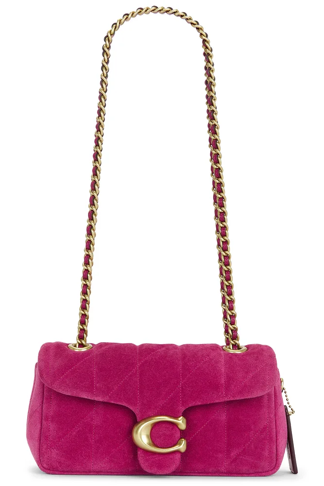Quilted Suede Tabby Shoulder Bag 20