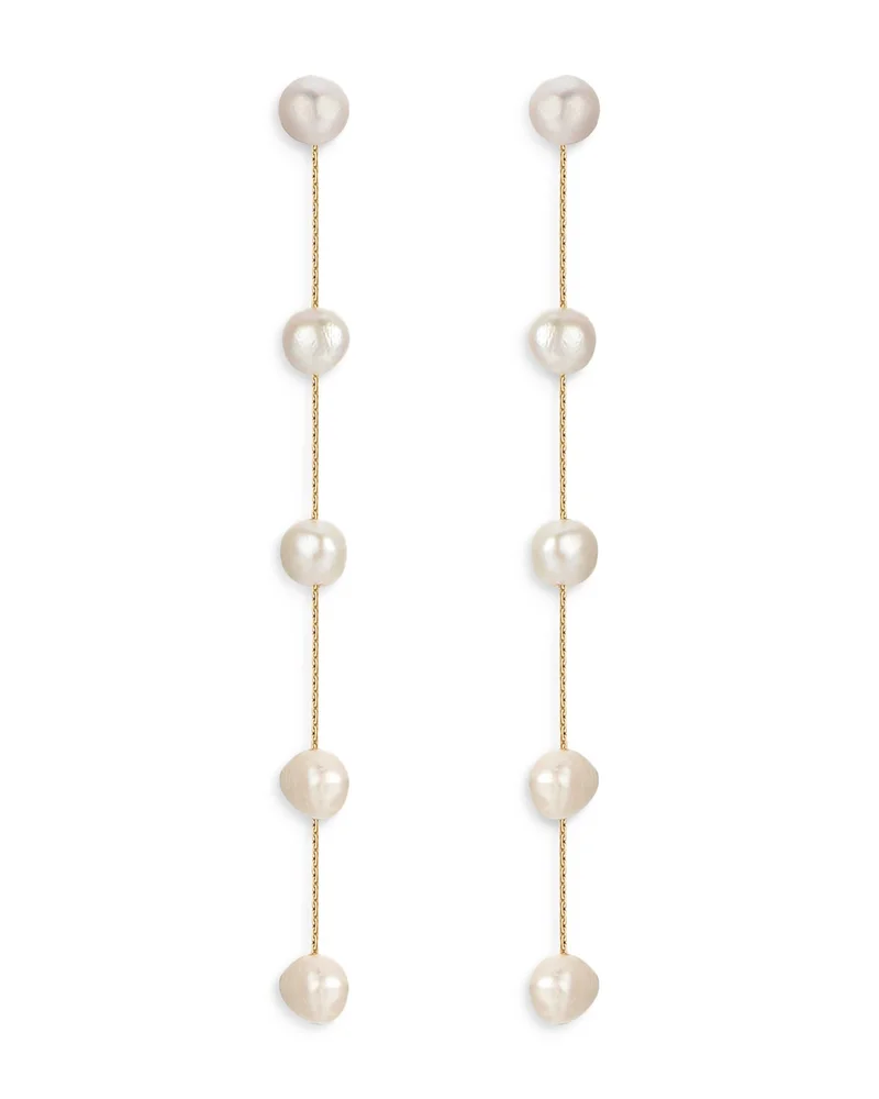 Cultured Freshwater Pearl Delicate Drop Earrings