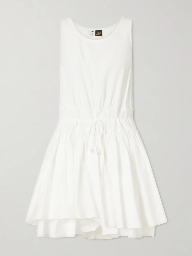 + Paula's Ibiza Anagram cotton-poplin mini dress