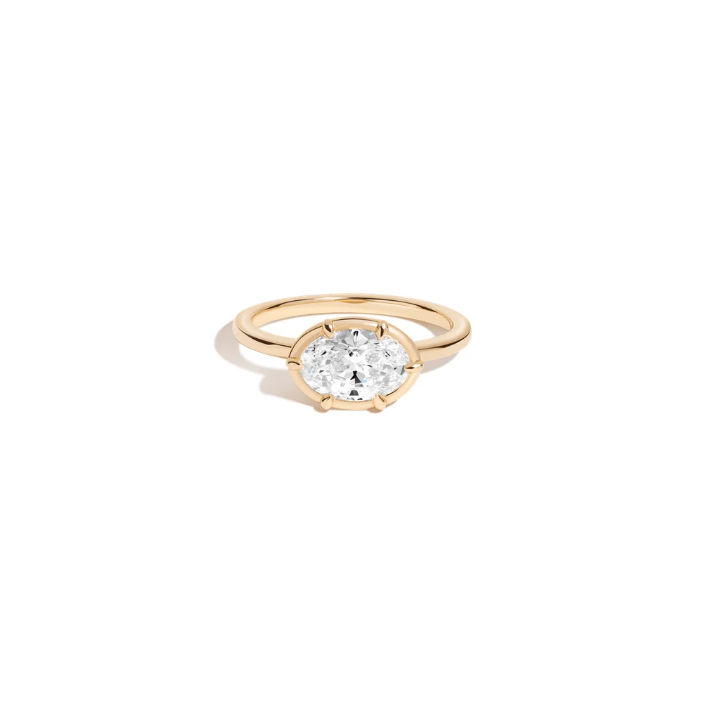 1ct Oval Lab Grown Diamond Georgian Ring