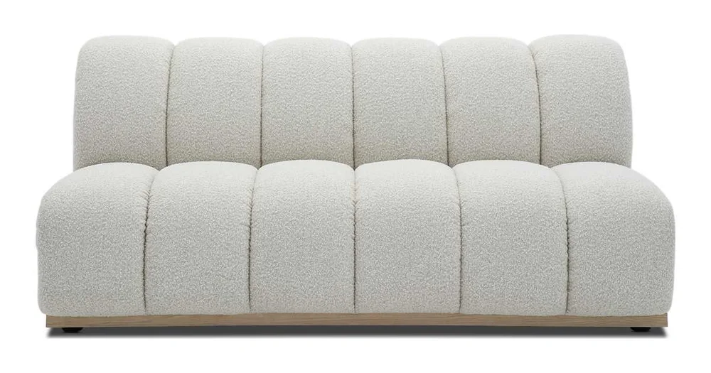 Marlow Performance Bouclé Armless 2 Seater Couch