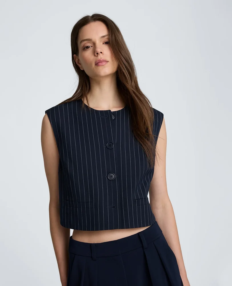 Boxy Four Button Vest