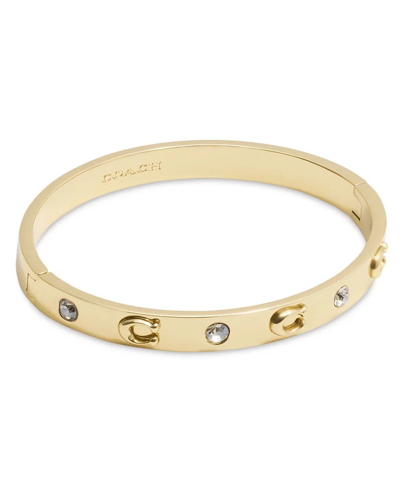 Signature Stone Sculpted C Bangle Bracelet