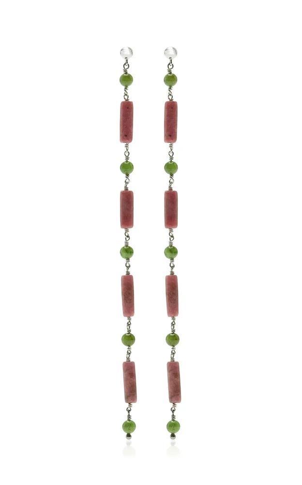 Exclusive La Isla Jackie Jade And Rhodonite Earrings