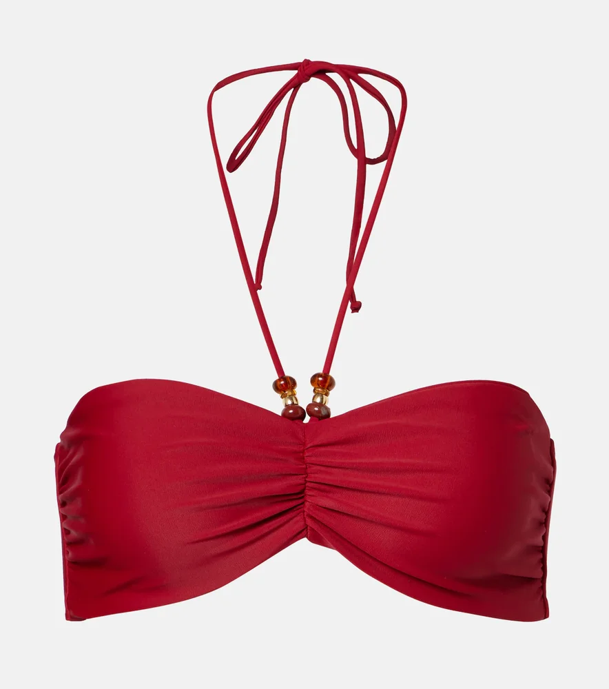 Zoe ruched bikini top