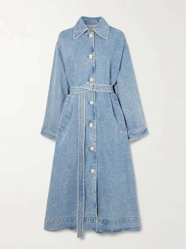 + Maria McManus oversized organic and recycled denim trench coat