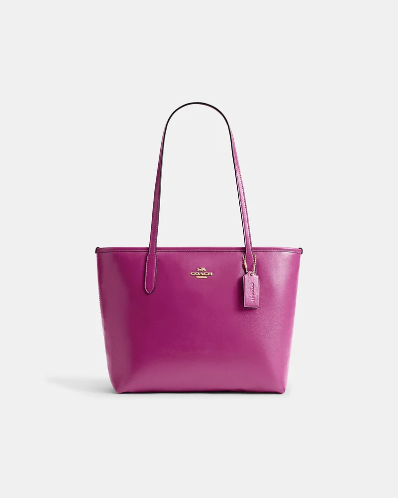 Medium City Tote Bag (Magenta)