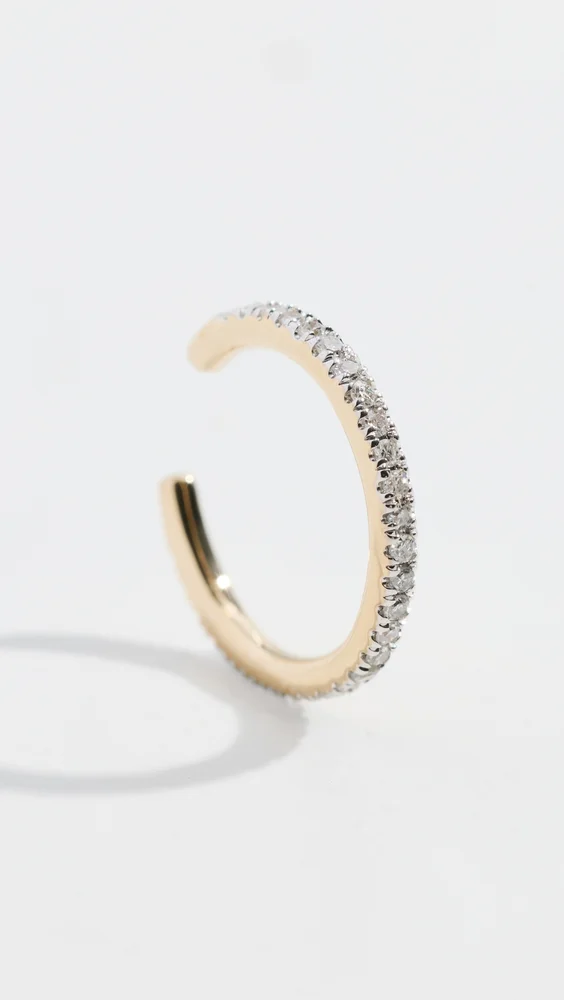 14k Large Pave Ear Cuff