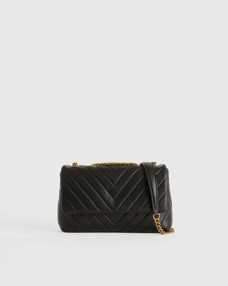 Italian Leather Quilted Convertible Crossbody