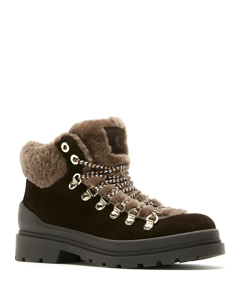 Laugh Suede Shearling Lined Snow Ankle Boots