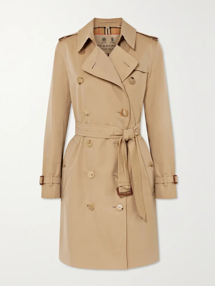 Kensington organic cotton-gabardine trench coat