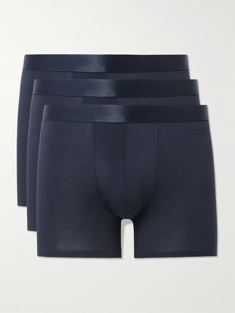 Three-Pack Stretch-Lyocell Boxer Briefs