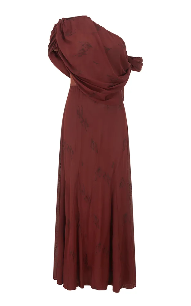 Lucille Embroidered Silk Maxi Dress