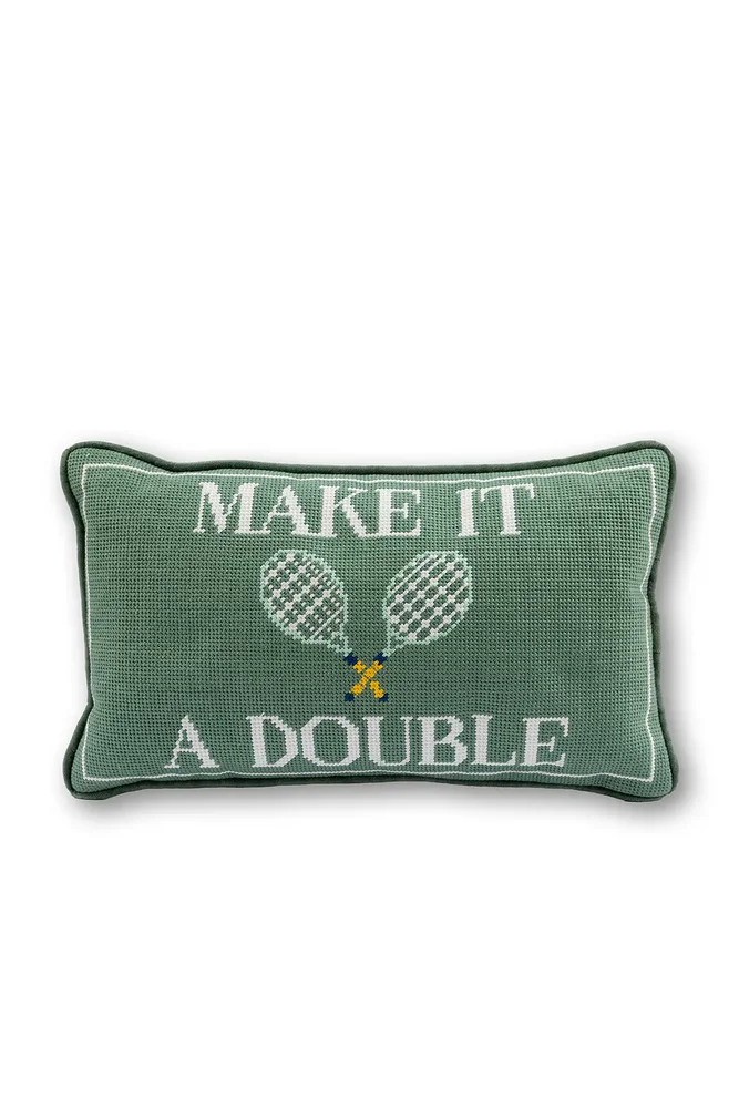 Make It A Double Needlepoint Pillow