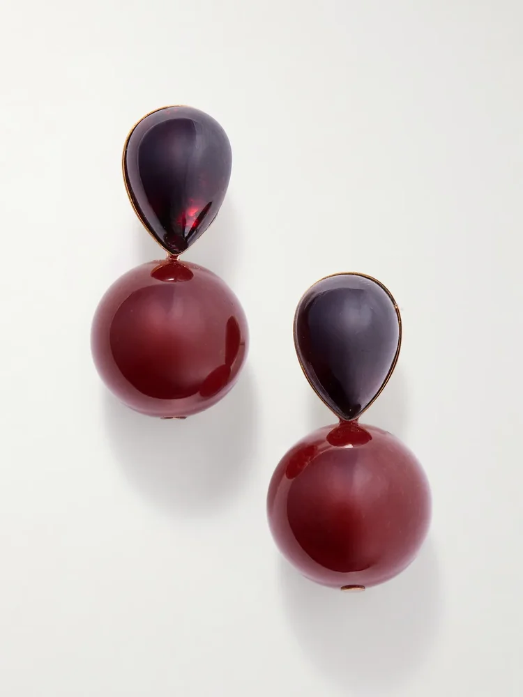 Allison gold-tone carnelian earrings