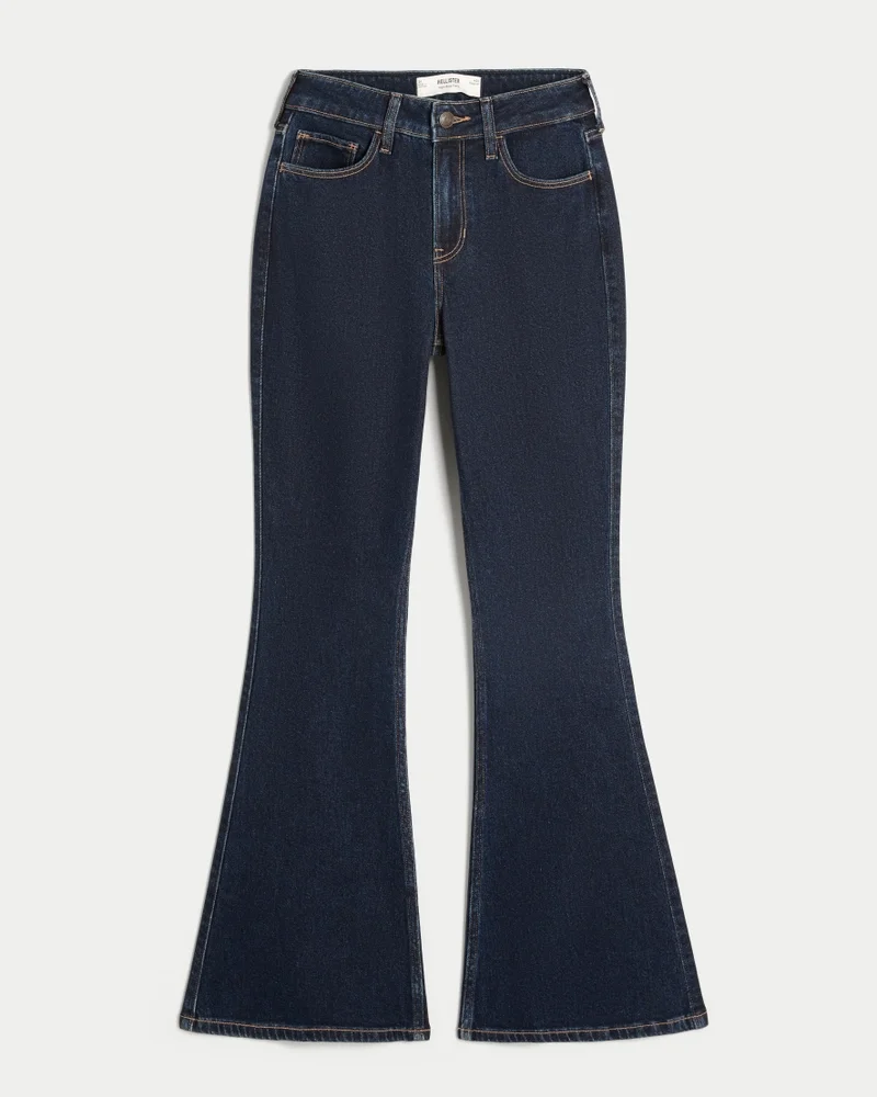High-Rise Flare Jeans (dark wash)