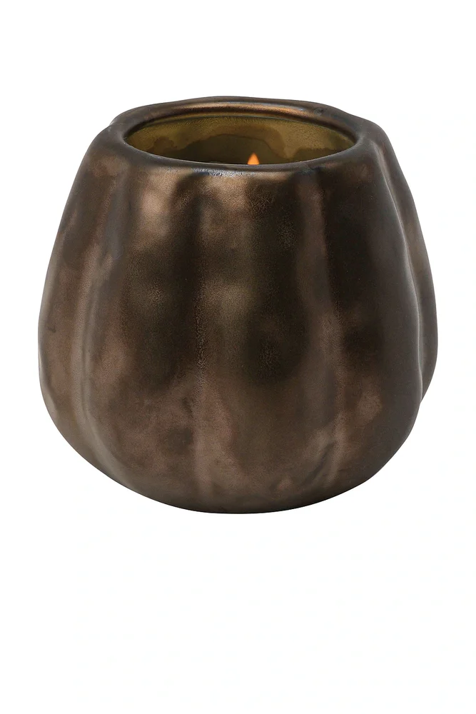 Flaming Pumpkin Candle