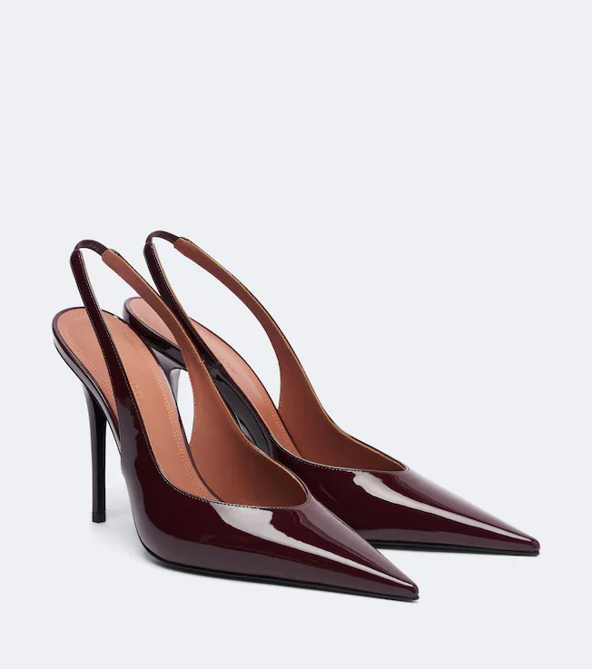 Anok patent leather slingback pumps
