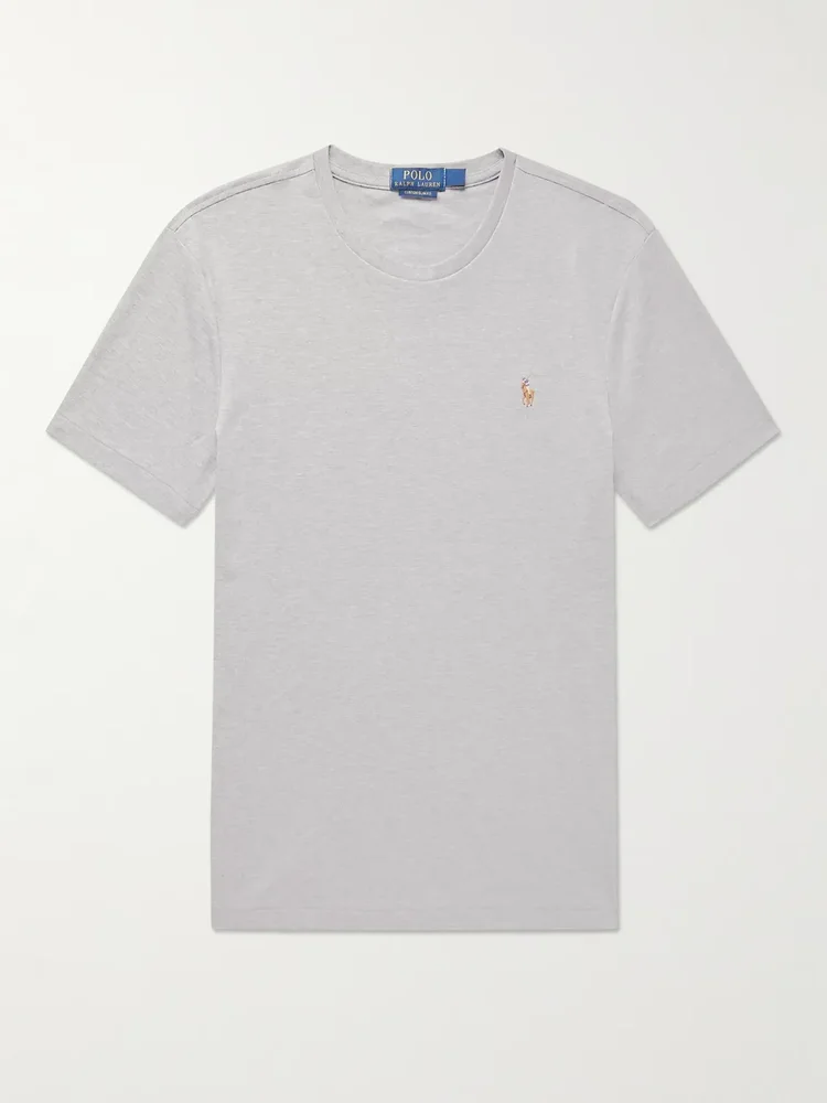 Slim-Fit Mélange Cotton-Jersey T-Shirt