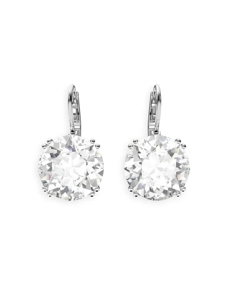 Millenia Crystal Drop Earrings in Rhodium Plated