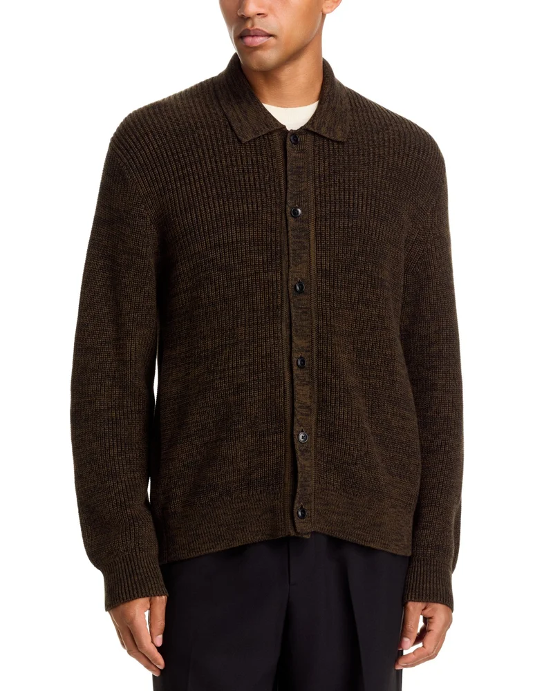 Fisherman Marl Point Collar Cotton Sweater