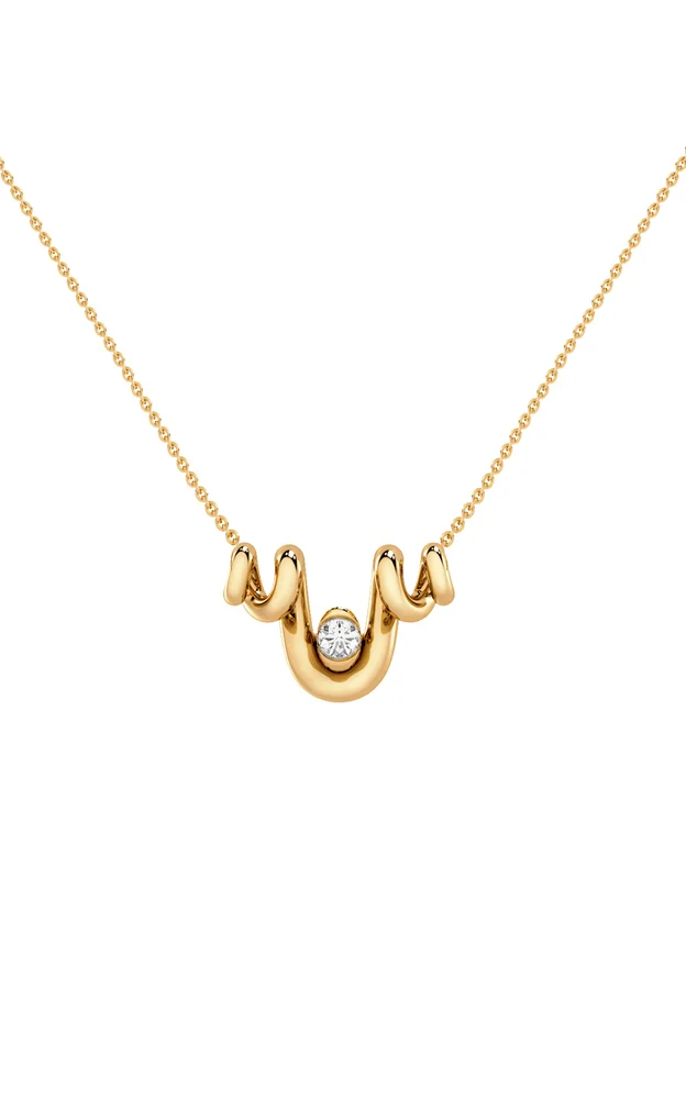 Serene 18K Yellow Gold Diamond Pendant